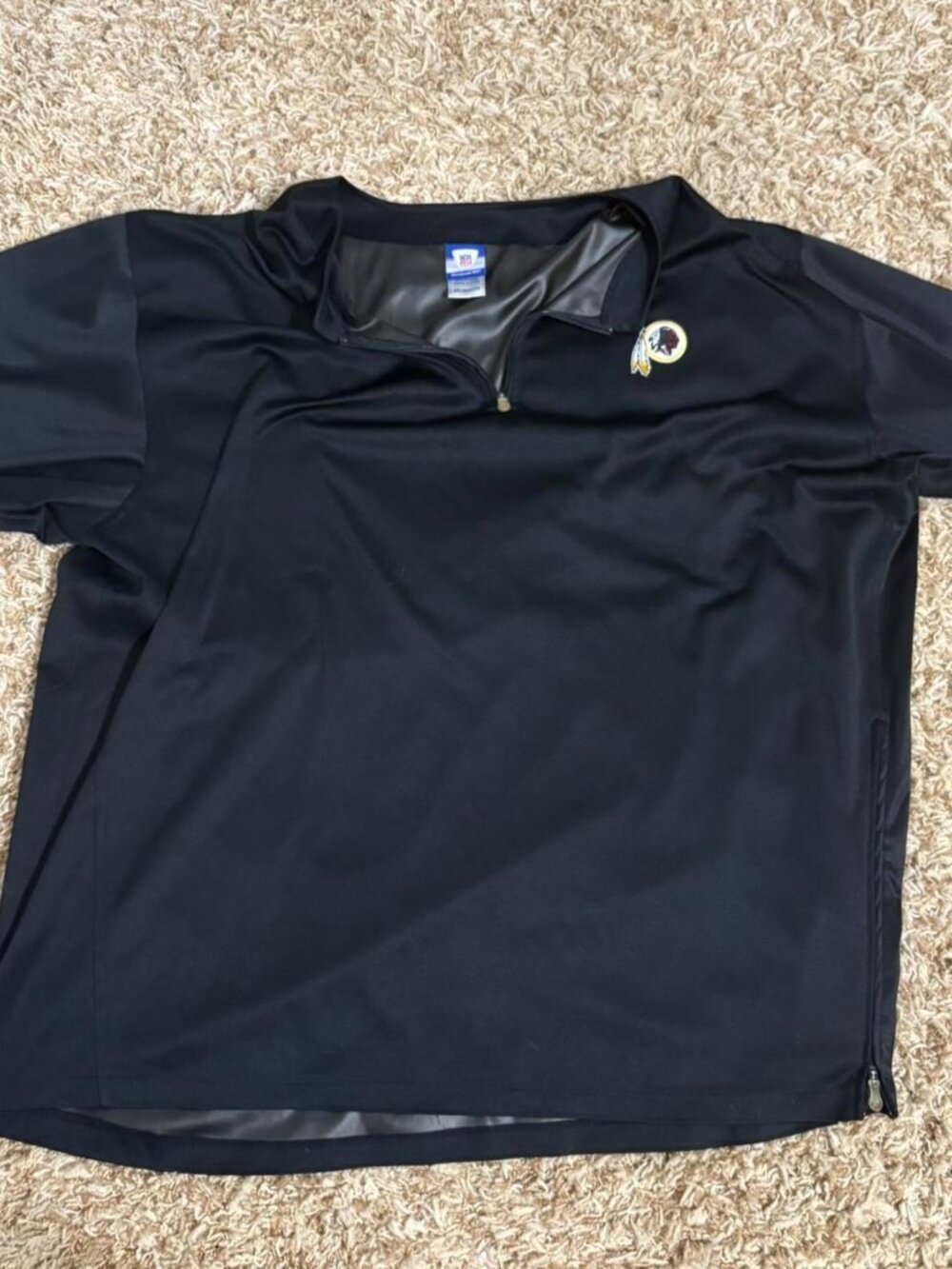 Vintage Reebok NFL Washington Commanders Black Quarter Zip Mens XXL Fan 🏈